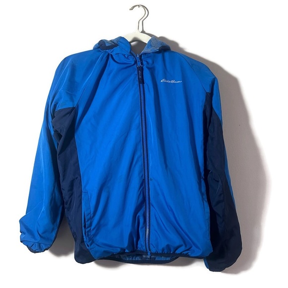 Eddie Bauer Reversible Blue Jacket Boys Size Large (14/16) - Picture 1 of 9